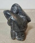 Inuit Soapstone Carving: Mother and Child Embrace