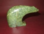 5.75" Hand-Carved Soapstone Polar Bear Figure