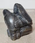 Inuit Soapstone Carving: Mother and Child Embrace