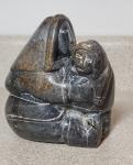 Inuit Soapstone Carving: Mother and Child Embrace