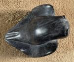 Eskimo Soapstone Bat Carving - 4" x 4
