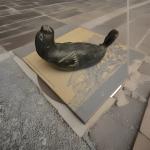 Inuit Carved Gray Soapstone Seal Figurine