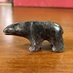 Inuit Carved Polar Bear Soapstone Sculpture