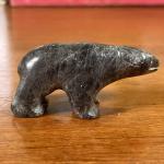 Inuit Carved Polar Bear Soapstone Sculpture