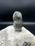 Vintage Signed Green Soapstone Bird Carving