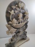 Chinese Soapstone Koi Fish Umbrella Stand