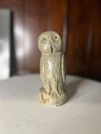 Tikluk Signed Inuit Soapstone Owl and Face Set
