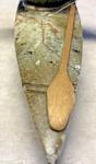 Green Soapstone Inuit Kayak Hunter Sculpture