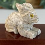 Miniature Rabbit Soapstone Carving Figurine