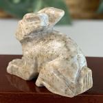 Miniature Rabbit Soapstone Carving Figurine