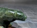 Green Soapstone Bear Figurine - Hand-Carved 2”