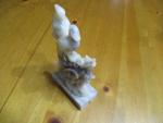 Hand Carved Soapstone Birds and Flowers Figurine