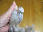 Hand Carved Soapstone Birds and Flowers Figurine