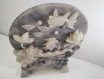 Chinese Soapstone Koi Fish Umbrella Stand