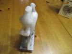 Hand Carved Soapstone Birds and Flowers Figurine