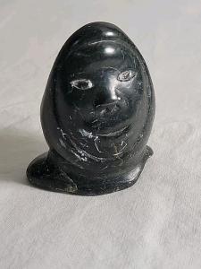 Inuit Soapstone Carving - Figural Art Sculpture