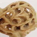 Cat Figurine Soapstone Carving with Baby