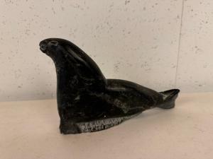 Vintage Eskimo Soapstone Seal Carving from Canada