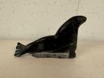 Vintage Eskimo Soapstone Seal Carving from Canada