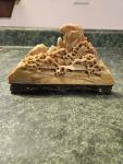 Hand Carved Vintage Soapstone Landscape Scene