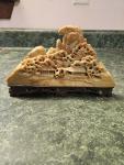 Hand Carved Vintage Soapstone Landscape Scene