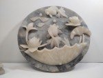 Chinese Soapstone Koi Fish Umbrella Stand