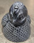 BOMA Vintage Black and Grey Soapstone Bird Figurine