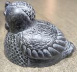 BOMA Vintage Black and Grey Soapstone Bird Figurine