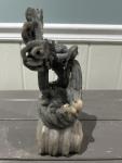 Hand Carved Vintage Chinese Dragon Soapstone 9”