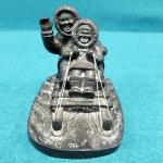 Inuit Soapstone Sledding Figurine, Vintage 5" x 3.5