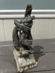 Hand Carved Vintage Chinese Dragon Soapstone 9”