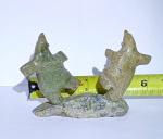 Handcrafted Soapstone Dancing Bears Inuit Figure