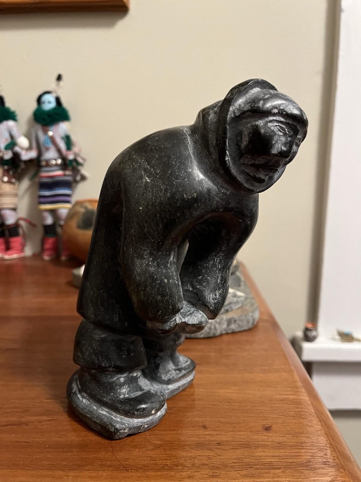 Inuit Soapstone Carving by Laimekee Kakee