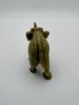 Soapstone Elephant Figurine - Green and Brown