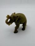 Soapstone Elephant Figurine - Green and Brown
