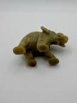 Soapstone Elephant Figurine - Green and Brown