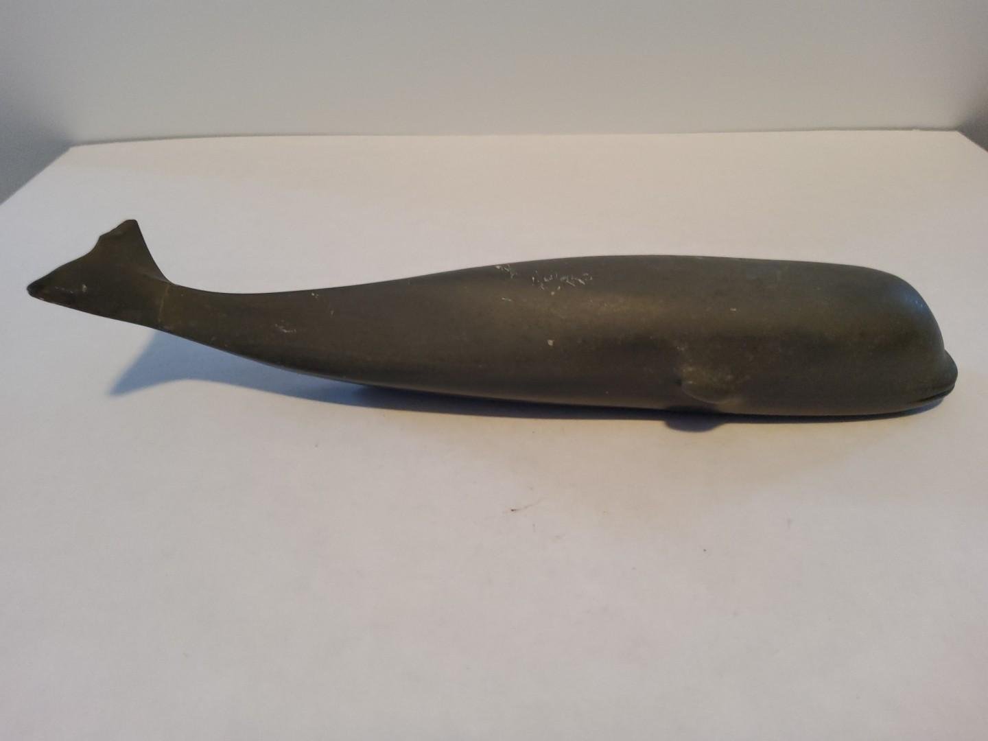 Inuit Soapstone Whale Carving