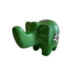 Green Soapstone Elephant Figurine - African Safari Decor