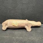 Cream Soapstone Rhinoceros Figurine