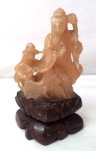 Vintage Soapstone Buddha Carving - 5.75