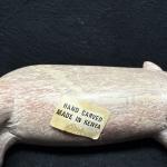 Cream Soapstone Rhinoceros Figurine