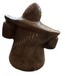 Inuit Soapstone Woman with Buckets and Flowers