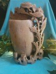 Antique Hand Carved Chinese Soapstone Vase