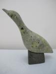 Inuit Carved Arctic Bird Soapstone Sculpture