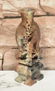 Vintage Hand Carved Soapstone Bud Vase