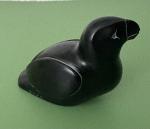 Hand-Carved Black Soapstone Puffin Figurine 3”