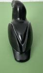 Hand-Carved Black Soapstone Puffin Figurine 3”