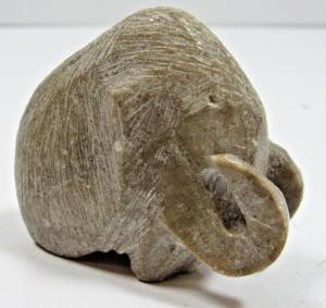 Inuit Soapstone Mammoth Figurine Sculpture