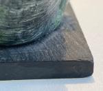 Inuit Carved Soapstone Walrus with Slate Base