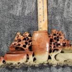 Intricate Vintage Chinese Soapstone Carving Sculpture